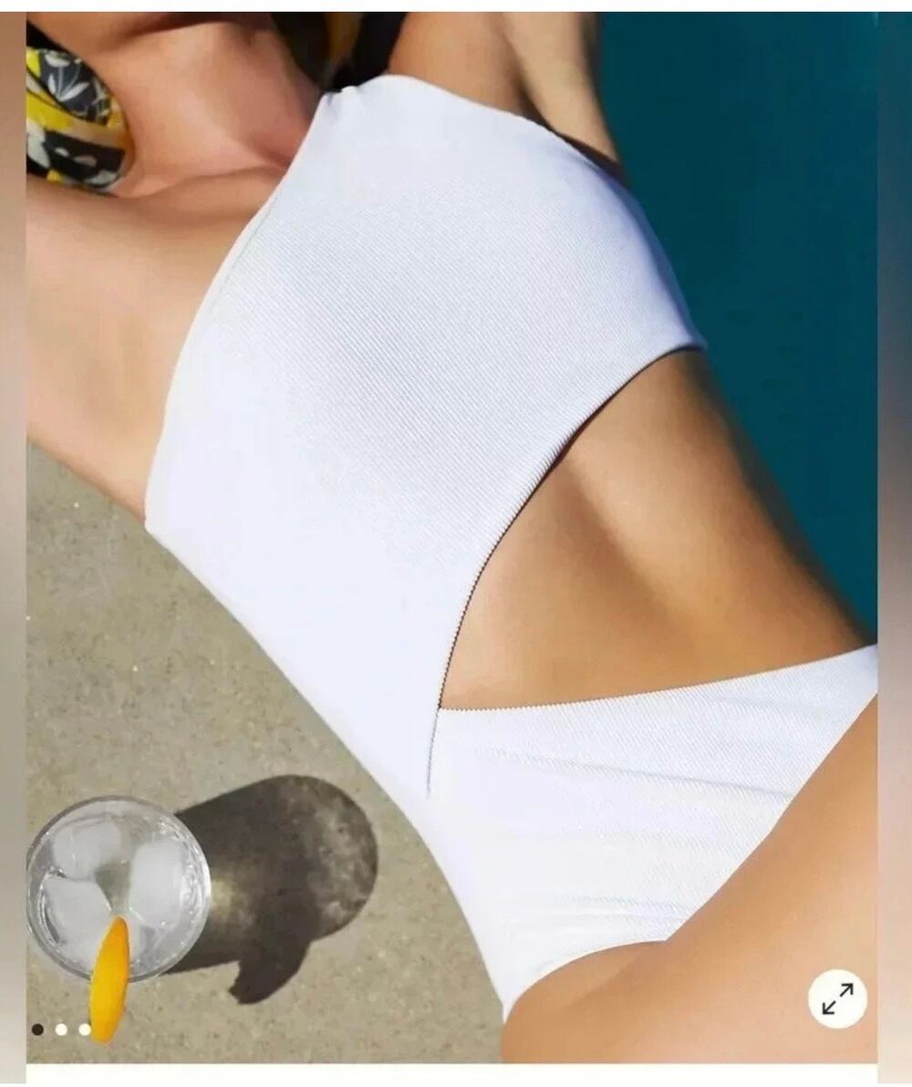 Beach Riot Celina One-Piece Ribbed Cutout Swimsuit - Small (new)